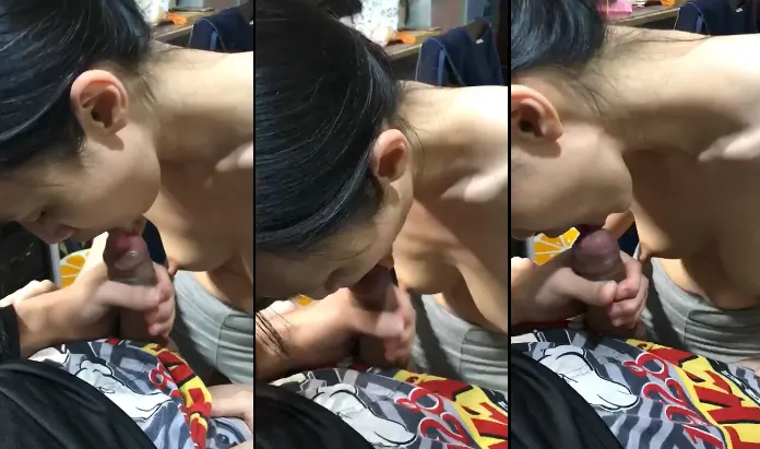 The girl with glasses pampers her lover 2